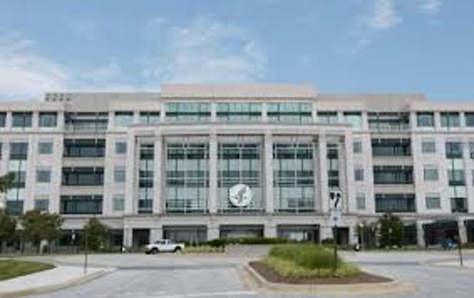 Centers for Medicare and Medicaid Services in Baltimore. The building was closed last week after the bacteria that causes Legionnaire’s disease  was found. (CMS)