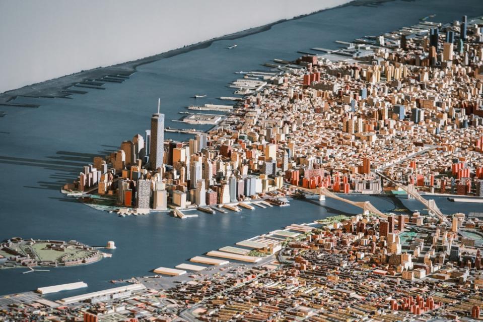 A view of lower Manhattan at the Panorama exhibit at the Queens Museum. Stephen Yang