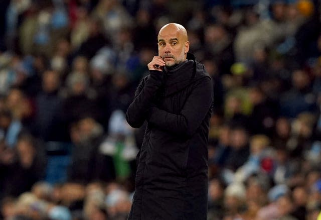 Pep Guardiola's Manchester City have drawn their last three Premier League games (Martin Rickett/PA)