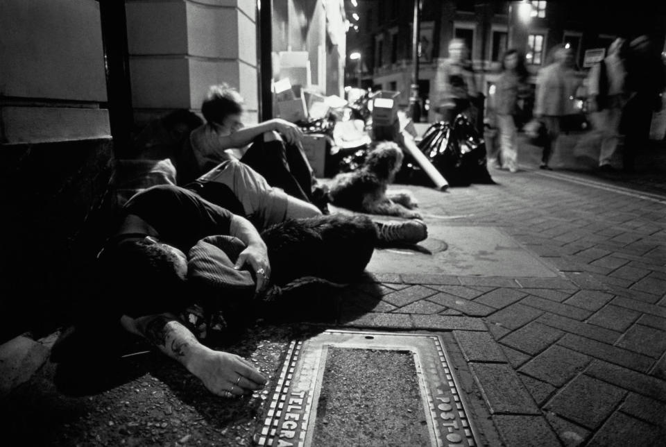 homeless people on the street in london