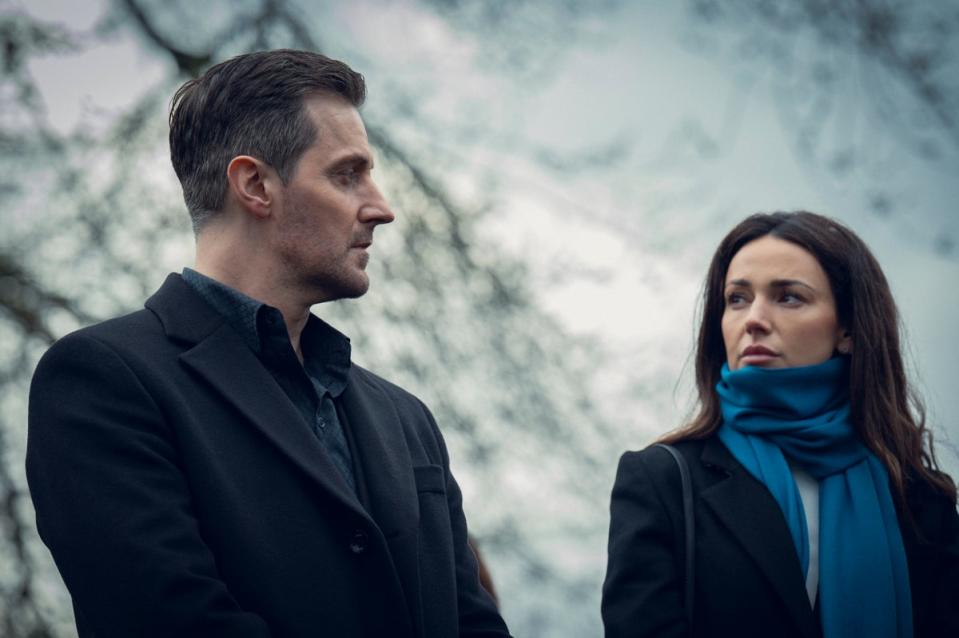 Richard Armitage and Michelle Keegan in Netflix’s ‘Fool Me Once’ (Vishal Sharma/Netflix)