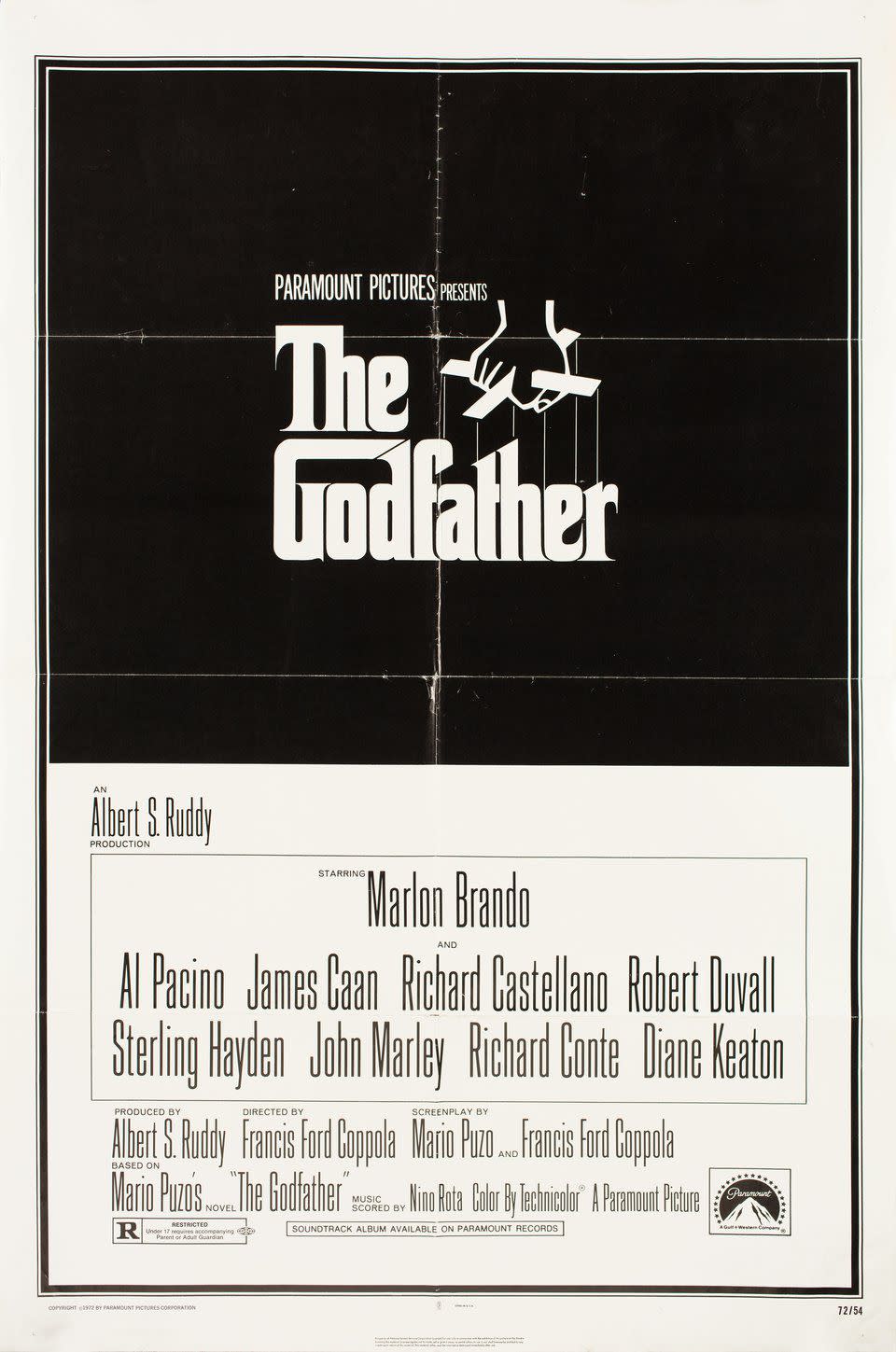 Movie poster for the 1972 film, The Godfather