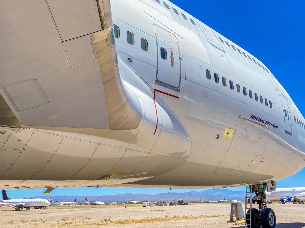 A stored aircraft in Pinal Airpark in Marana, Arizona — Pinal Airpark Tour 2021