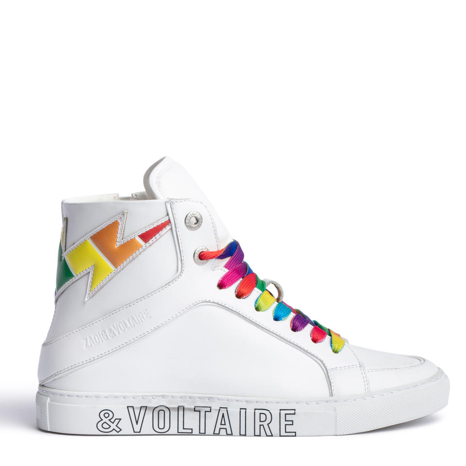 A closer look at the white sneaker from the Zadig & Voltaire Pride collection. - Credit: S. PASADOVIC/Courtesy of Zadig & Voltaire