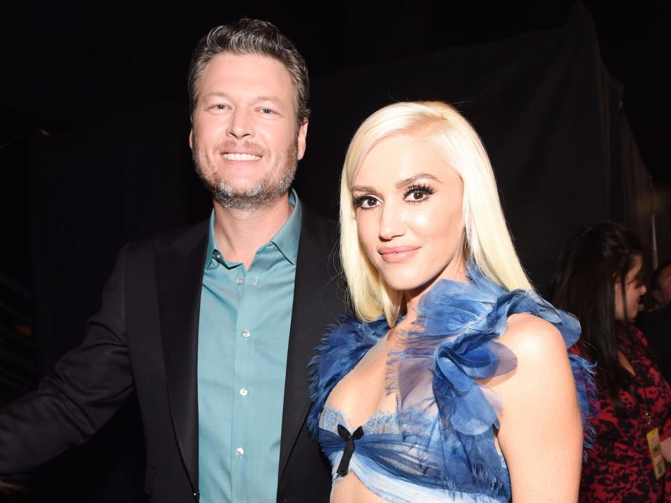 Blake Shelton and Gwen Stefani Getty Images 