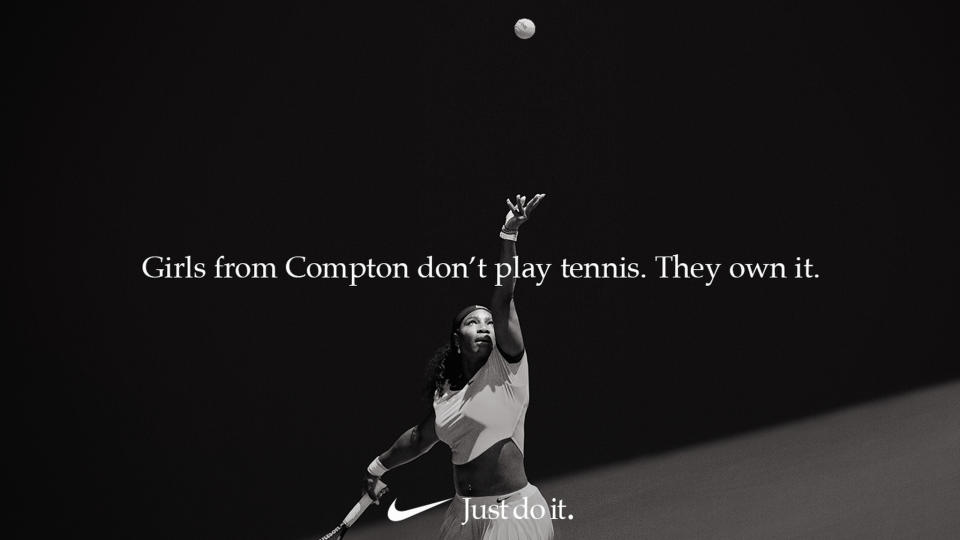 Serena Williams featured in Nike’s “Dream Crazy” campaign. - Credit: Courtesy of Nike
