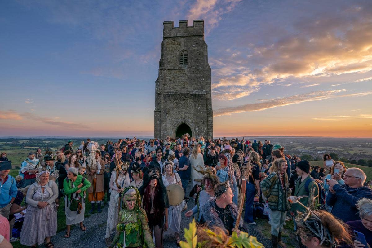 Summer Solstice celebrated at Glastonbury Tor, June 21 2024. <i>(Image: Mike Jefferies, Somerset Camera Club)</i>