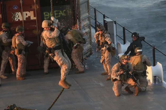 Marine special operations helocast VBSS