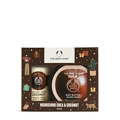 The Body Shop Nourishing Shea and Coconut Duo- 2pc Treat Gift Set, Includes Nourishing Body Care Treats For Dry Skin