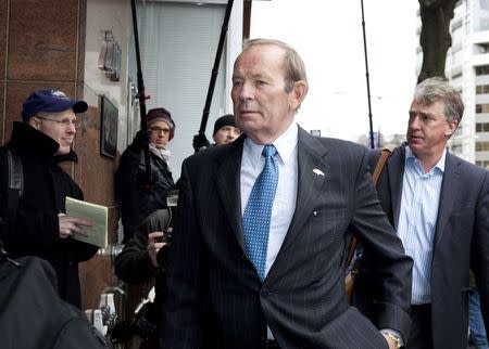 Pat Bowlen, owner of the Denver Broncos, arrives to continue negotiations between the National Football League (NFL) and the National Football League Players' Association (NFLPA) in Washington in this file photo taken March 11, 2011. REUTERS/Joshua Roberts/Files