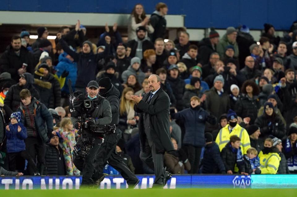 Rafael Benitez’s Everton came from behind to beat Arsenal (Martin Rickett/PA) (PA Wire)