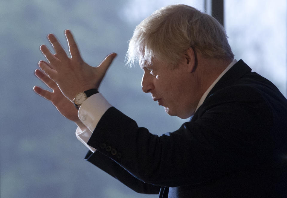 Prime Minister Boris Johnson at the launch of the Scottish Conservative's manifesto during a visit to Fife whilst on the General Election campaign trail.