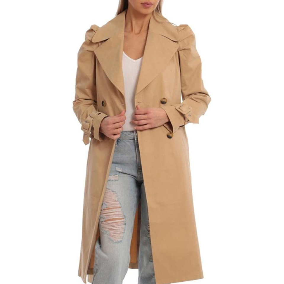 19) Belted Long Trench Coat