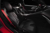 <p>“You can’t call it plasticky anymore,” says Juechter of the new Corvette’s interior. And, indeed, the model we sat in was covered in leather and carbon fiber. (Yes, we’re aware that carbon fiber is a variety of plastic.) Small leather-wrapped panels appear to hover over the dashtop.</p>