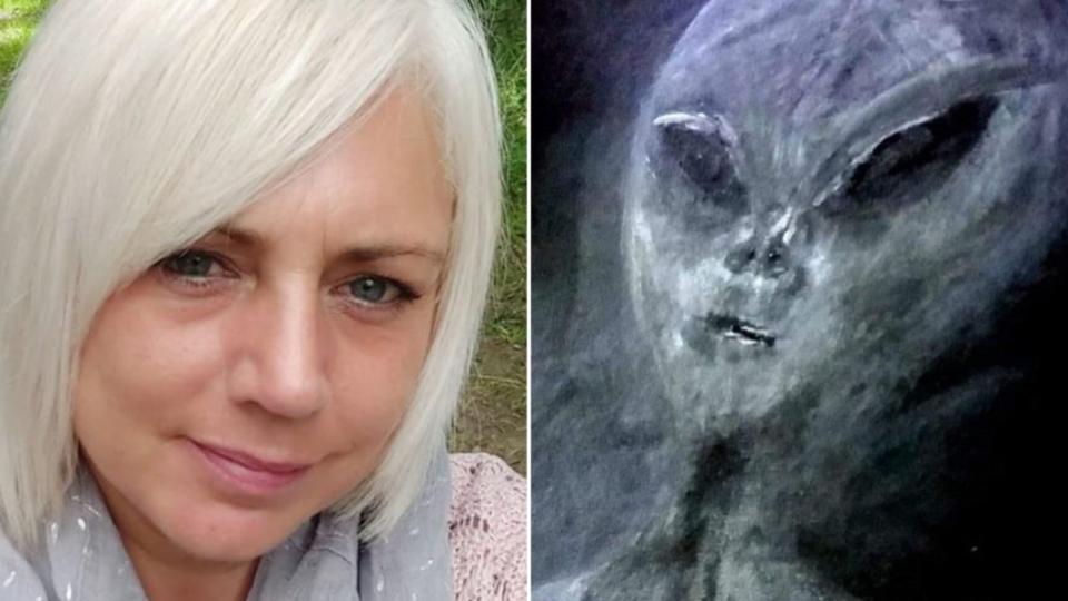 英國一名女子稱被外星人綁架52次。（圖／翻攝自@DailyStarSunday推特）