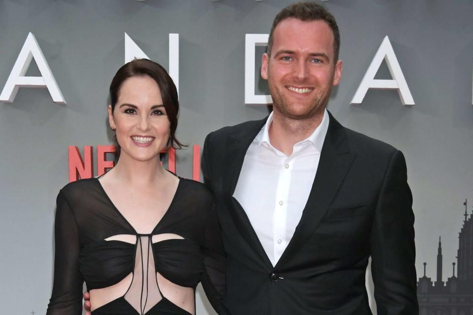 David M. Benett/Dave Benett/Getty for Netflix Michelle Dockery and Jasper Waller-Bridge attend the premiere of Netflix