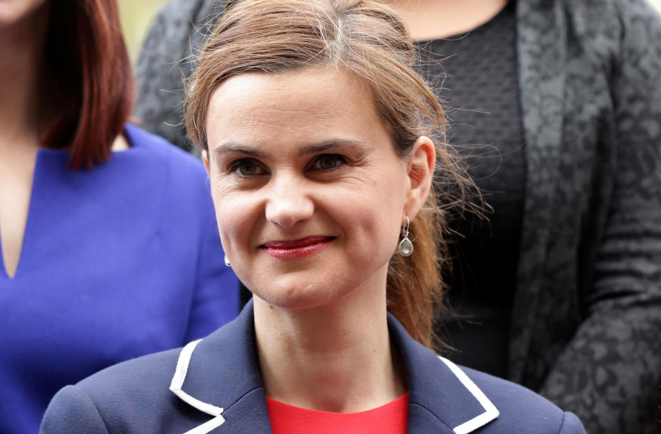 <p>Jo Cox, a member of the British Parliament, was killed by a gunman on June 16. She was 41. — (Pictured) Batley and Spen MP Jo Cox is seen in Westminster in 2015. (Yui Mok/Press Association/Handout via Reuters) </p>