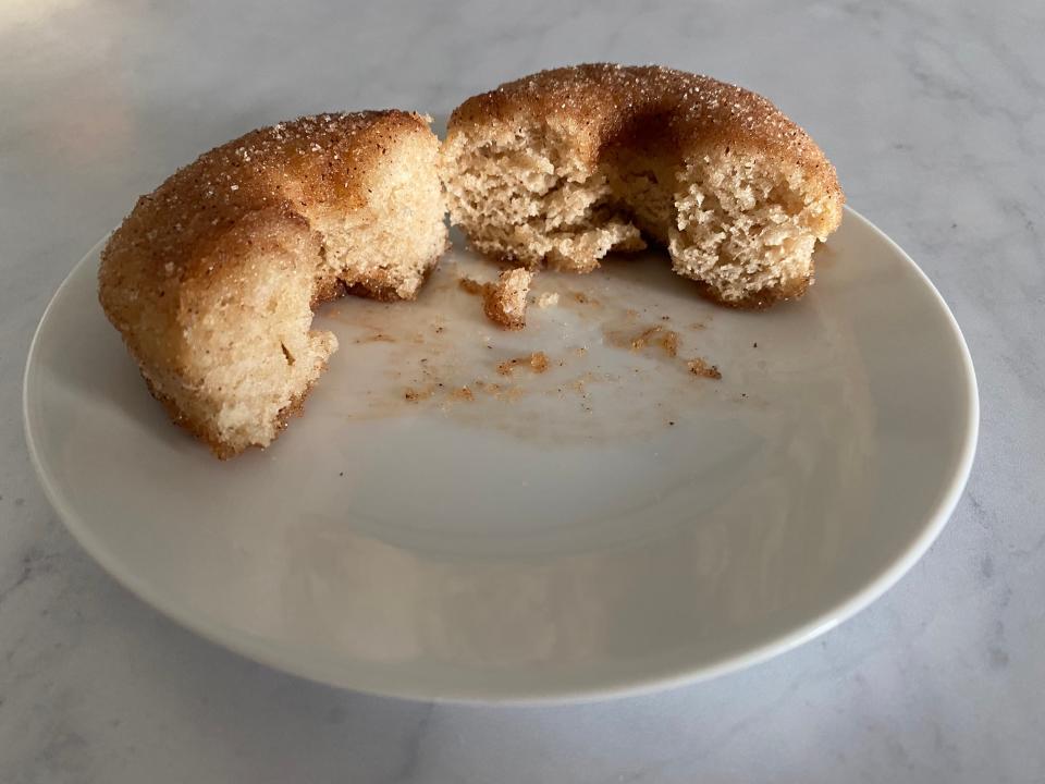 An open donut.