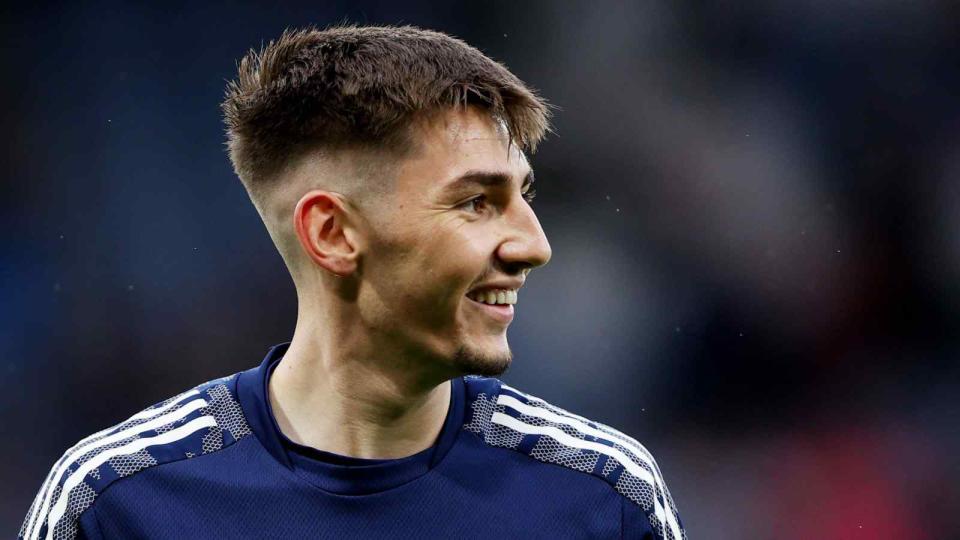 Billy Gilmour preparing for a Scotland match Credit: PA Images