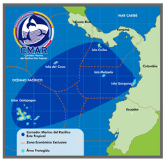 Map showing the protected CMAR zones in the Pacific.