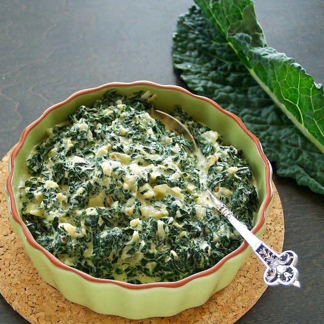 <strong>Get the <a href="http://www.ouichefnetwork.com/oui_chef/2012/03/creamed-kale-gratin.html">Creamed Kale Gratin recipe from Oui, Chef</a></strong>  The comfort of creamed spinach with the nutritional punch of kale.