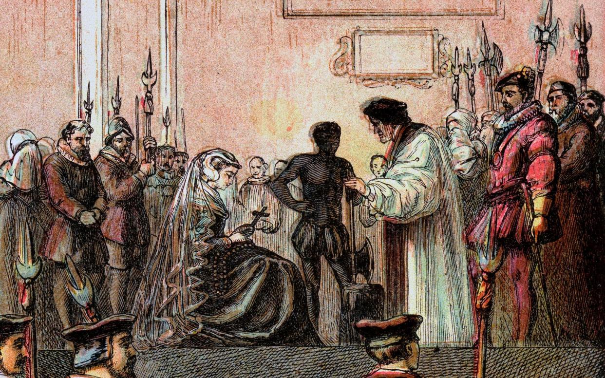 An 1850 depiction of the execution of Mary, Queen of Scots - Hulton Archive