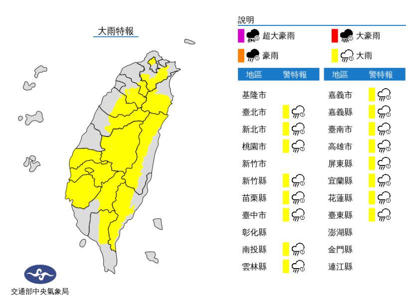 （圖取自中央氣象局網站）