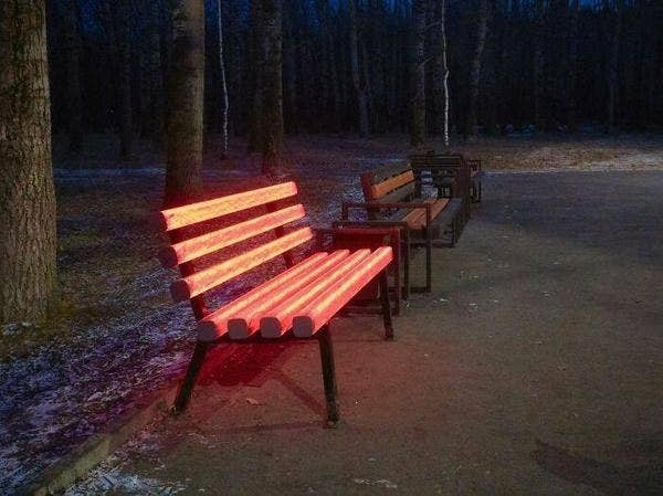 A bench in a park