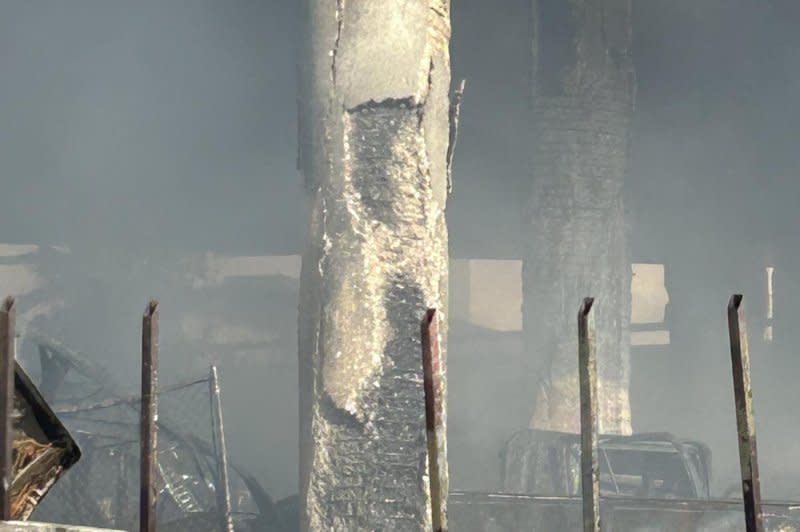 Part of Interstate-10 in downtown Los Angeles will be close indefinitely after a massive fire melted some of the the steel guardrails, fire department official said. Photo courtesy of Caltrans/X