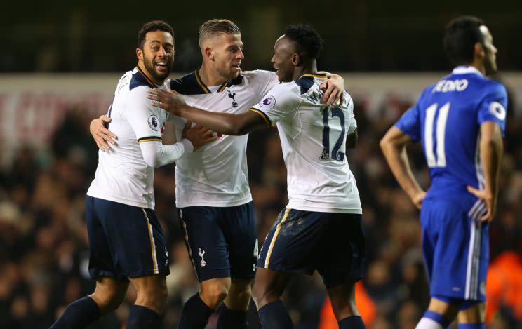 Tottenham beat Chelsea 2-0 back in January, and is now within four points of the league leader. (Getty)