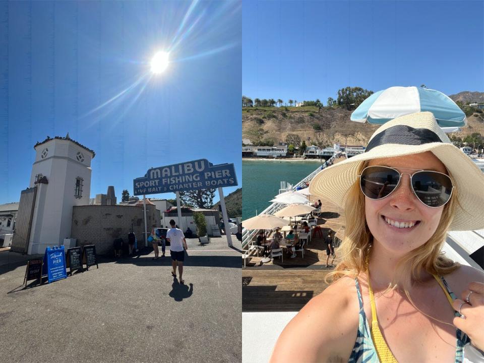 malibu sunshine, molly smiling in selfie on right