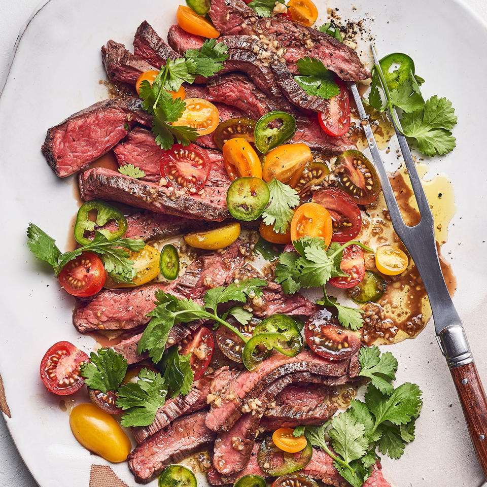 Grilled Flank Steak with Tomato Salad