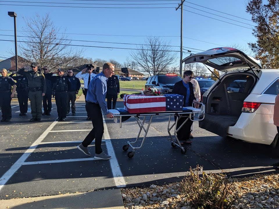 Officers from multiple departments gathered Monday to honor the life of K9 Officer Fury, who died in the line of duty over the weekend.
