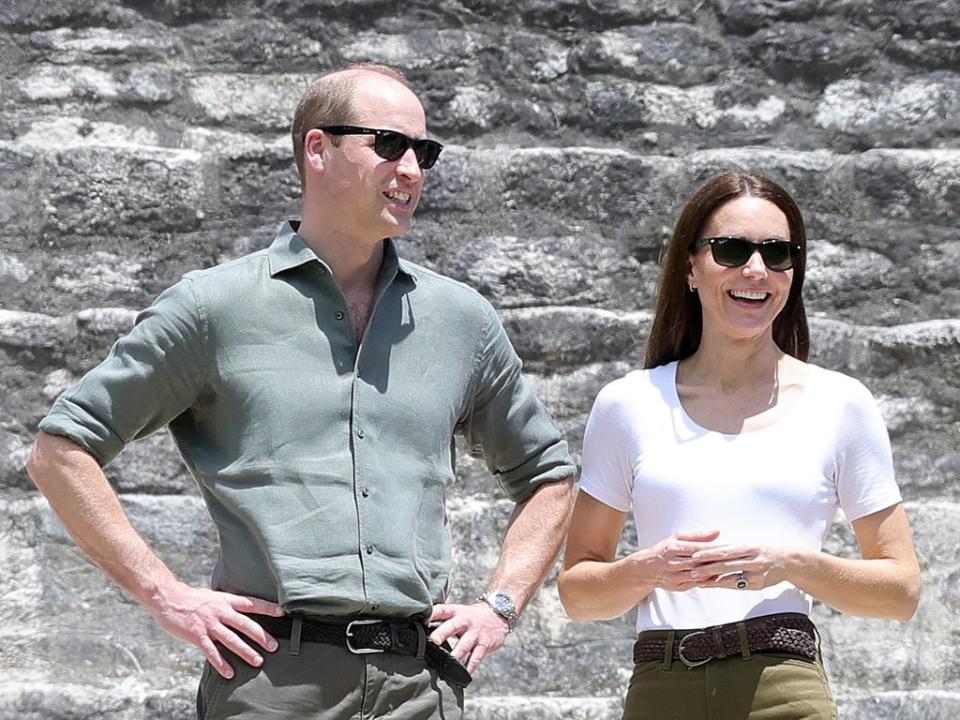 Catherine, Duchess of Cambridge and Prince William, Duke of Cambridge visit Caracol Mayan archaeological site in the Chiquibul Forest (Getty Images)