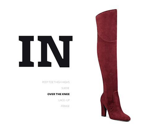 In: Over-The-Knee boots.