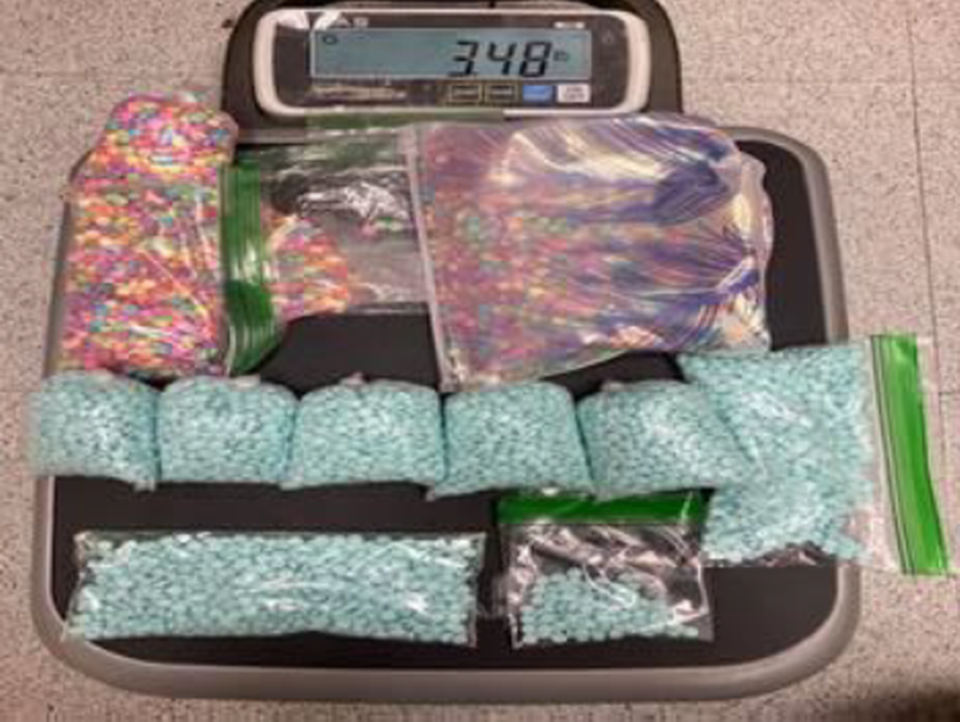 Fentanyl pills seized from a resident used by Amy Lynn Loza in the Tri-Cities are shown.