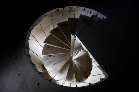 A staircase is seen at the Darul Aman palace in Kabul, Afghanistan, June 5, 2016. REUTERS/Omar Sobhani