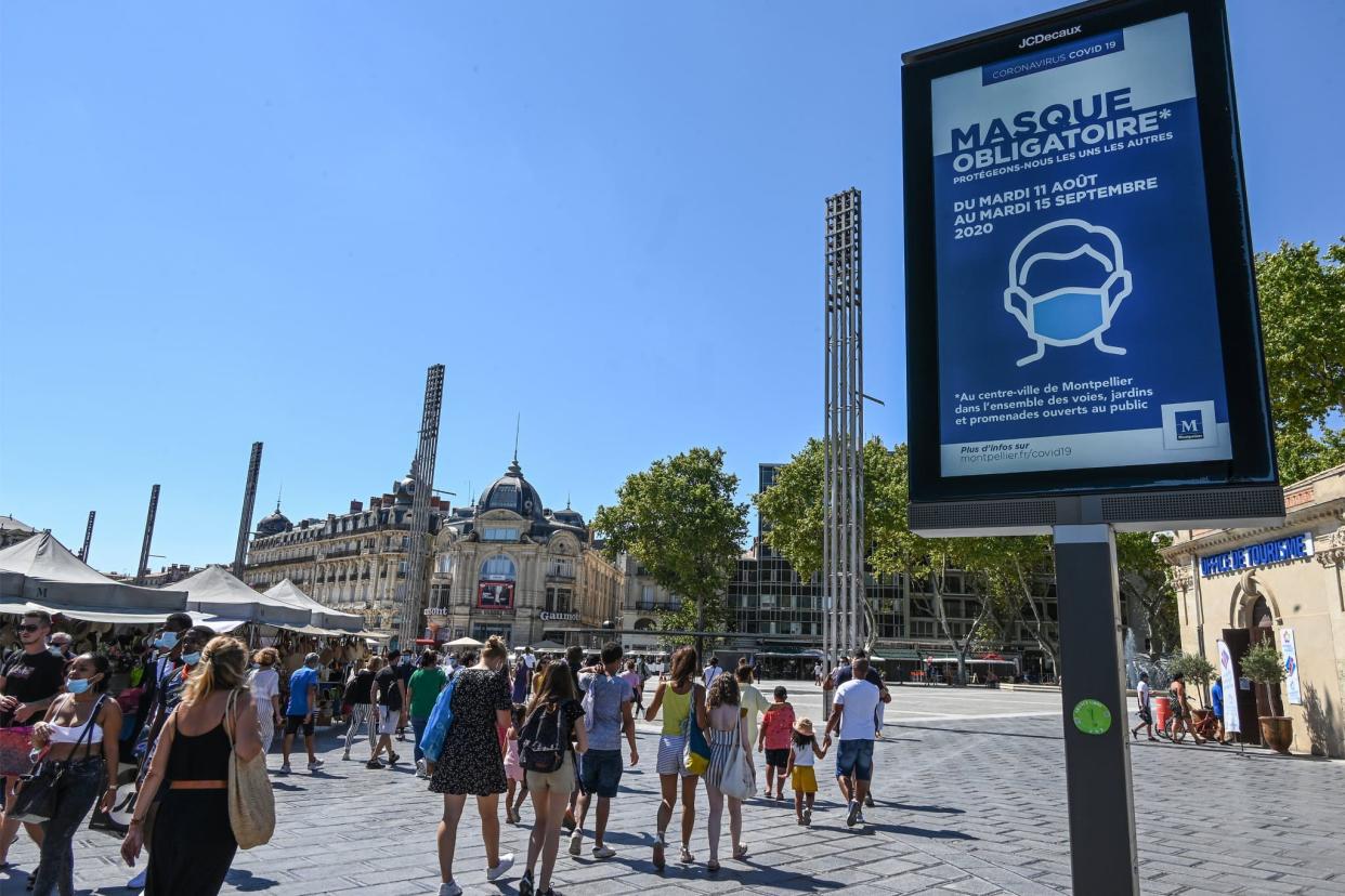 Le port du masque est imposé dans le centre-ville de Montpellier - Image d'illustration  - Pascal GUYOT / AFP