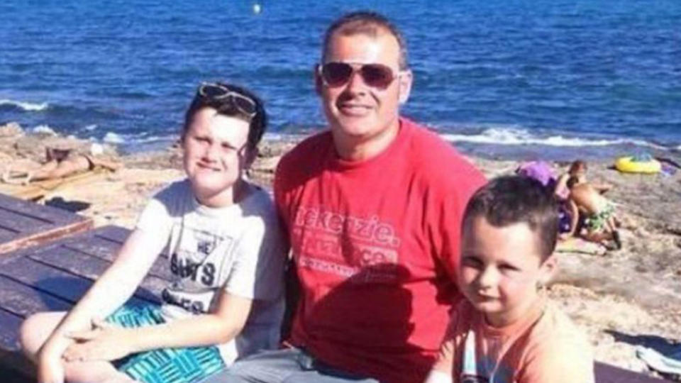A photo of father Leicestershire father David Stokes with his two sons who he killed back in 2016 before taking his own life.