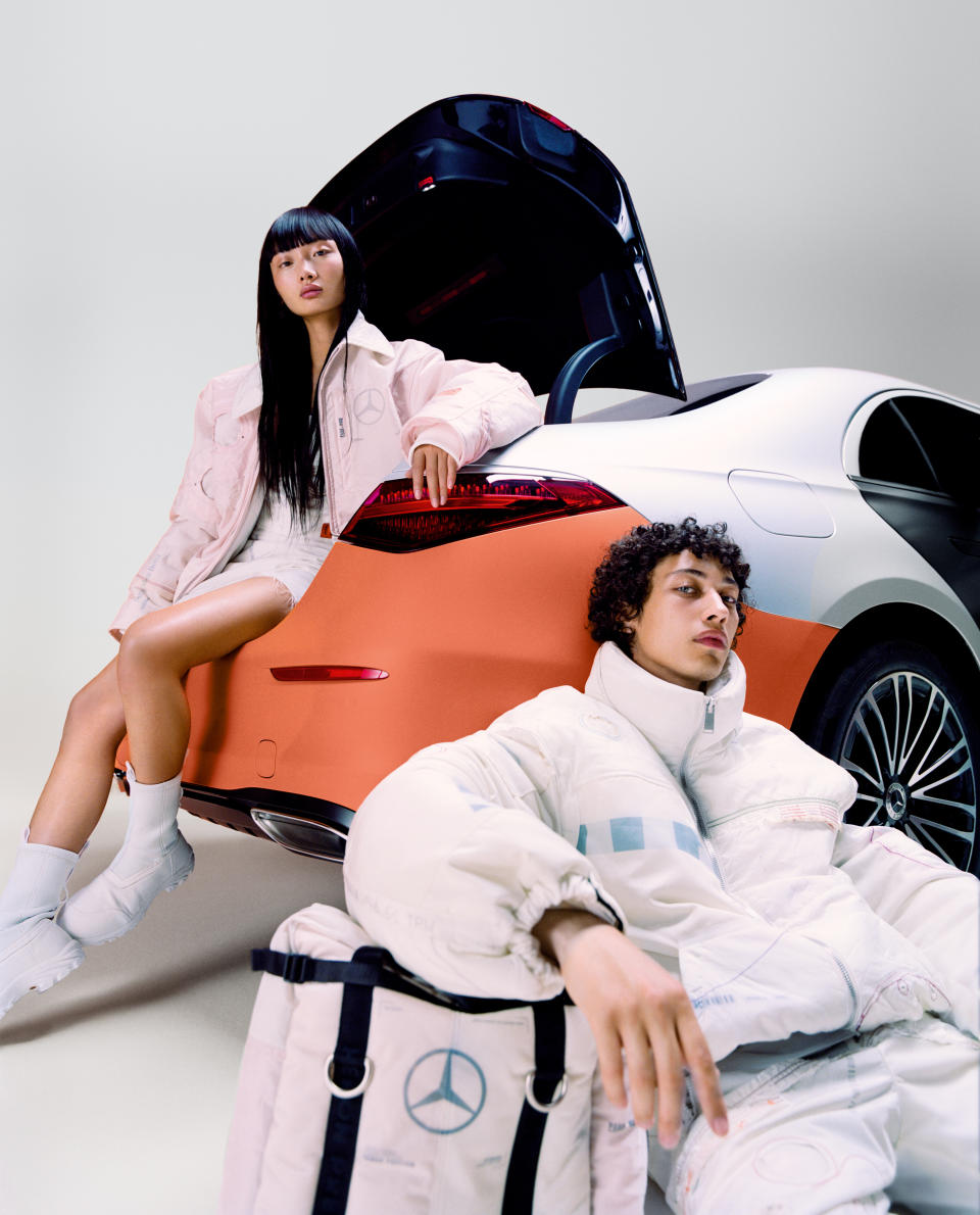 Mercedes-Benz’s and Heron Preston’s “Inspired by 40 years of Airbag” collaboration. - Credit: Thibaut Grevet for Mercedes-Benz/ Courtesy