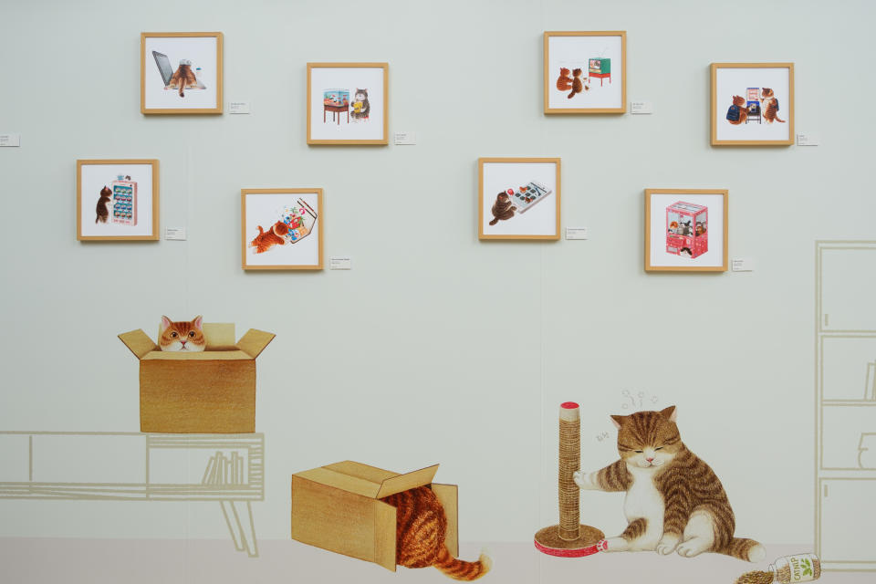 韓國人氣插畫家首個海外個展 46幅肥貓插畫+限定紀念品