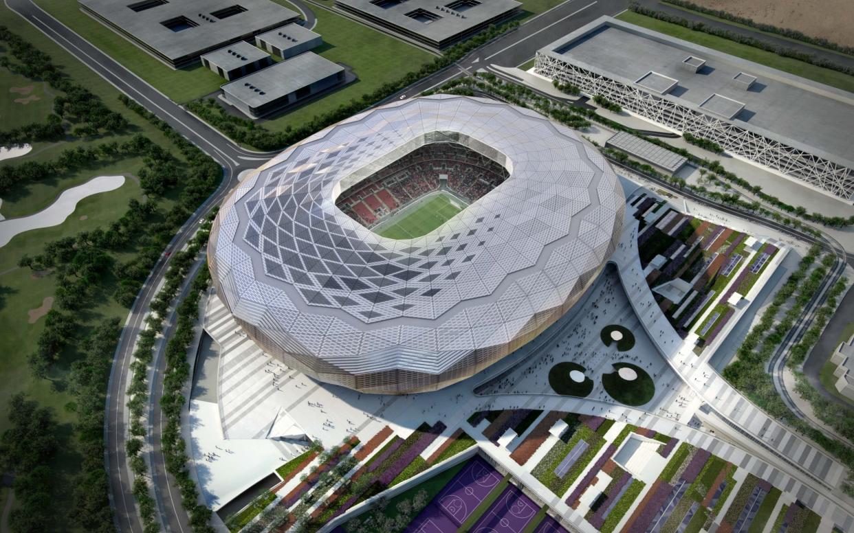 An artist's impression of the Qatar Foundation Stadium for the World Cup 2022 - AP