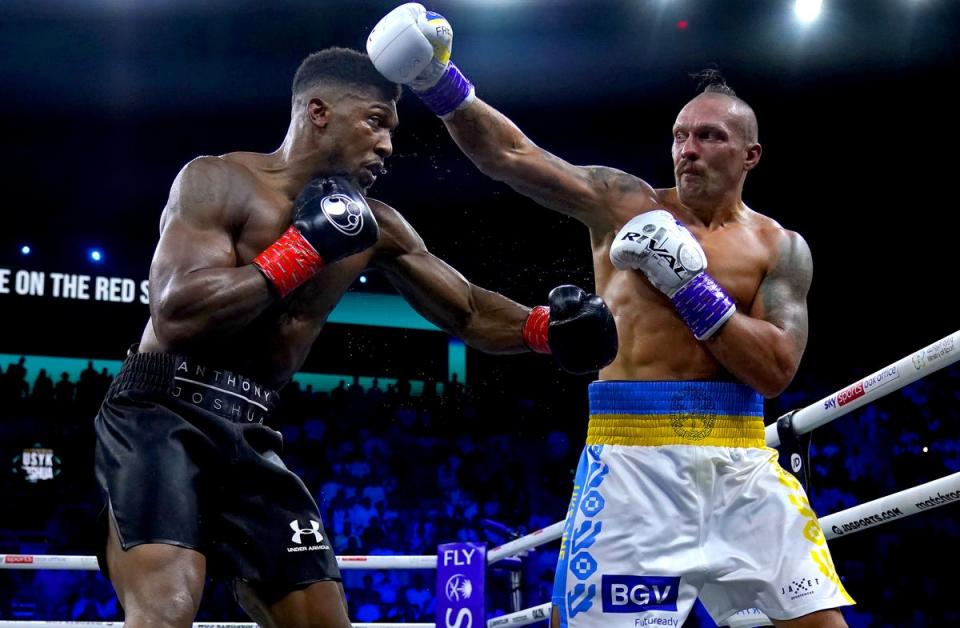 Joshua lacked the gas or the class to reclaim his belts, but he went out on his shield in a thriller that atoned for his passive display in London nearly a year ago (Nick Potts/PA) (PA Wire)