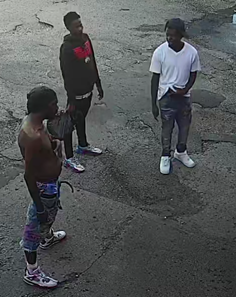 Franklin County Sheriff's office detectives say this photo captured from video surveillance shows at least three suspects sought in connection with the shooting death of 21-year-old Christopher Roberts Jr. on Thursday evening in Truro Township. Anyone with information is asked to call detectives at 614-525-3351.
