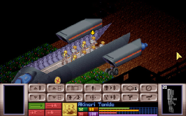 A shipful of XCOM agents prepare to disembark.