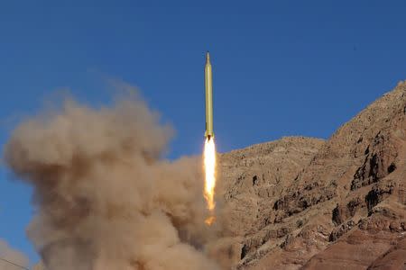 A ballistic missile is launched and tested in an undisclosed location, Iran, March 9, 2016. REUTERS/Mahmood Hosseini/TIMA