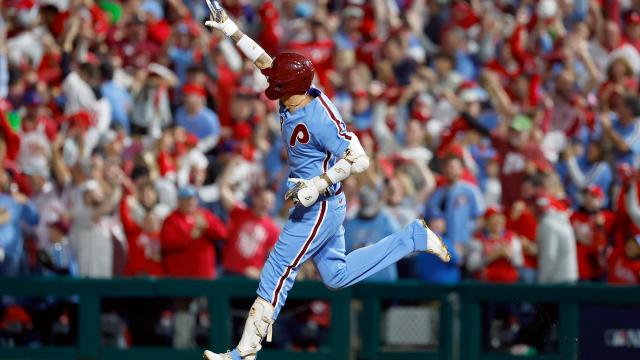 Castellanos hits 2 homers, powers Phillies past Braves 3-1 and into NLCS  for 2nd straight season - NBC Sports