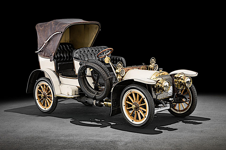 <p>Wilhelm Maybach followed up the 35hp with the first of several Simplex models, so named because they were simpler to operate than their predecessor. With <strong>40hp</strong>, it was even faster, and although less powerful versions were later added the last, introduced in 1909, was rated at a mighty <strong>65hp</strong>.</p><p><strong>Emperior Wilhelm II</strong> (1859-1941) was an enthusiast, joking with Maybach that his new model was “not as simple as that, you know,” while American tycoon <strong>William K. Vanderbilt</strong> (1849-1920) owned a Simplex which still exists, and is believed today to be the <strong>oldest Mercedes in existence</strong>.</p>