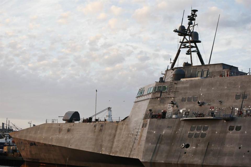 美國海軍已封存的濱海戰鬥艦（littoral combat ship，LCS）。（美聯社）