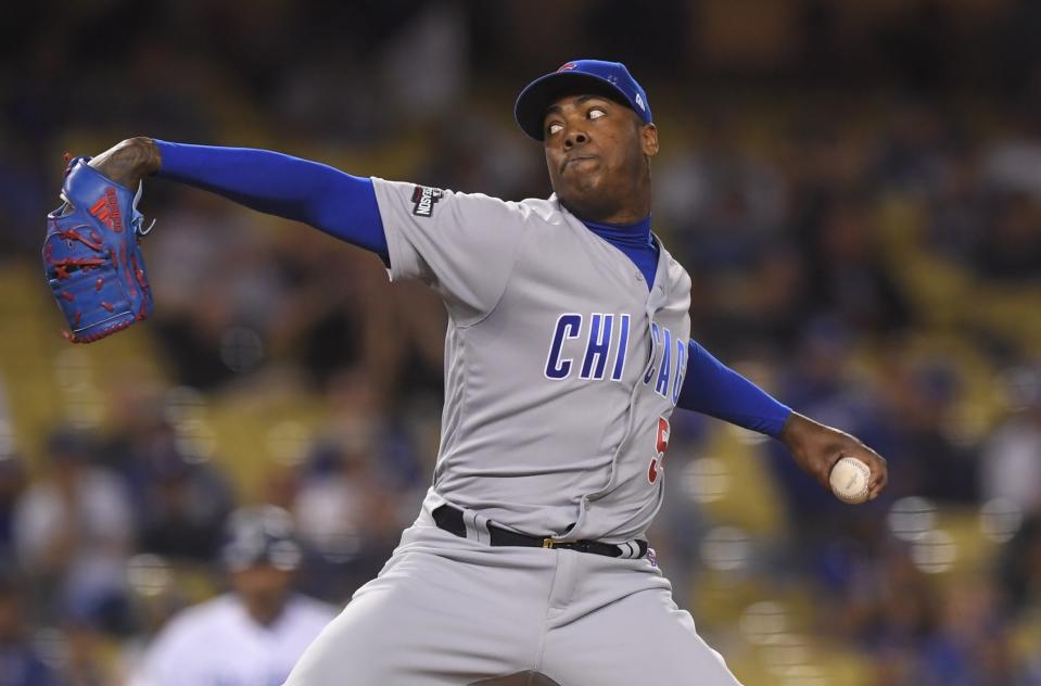 Is Aroldis Chapman worth $100 million? He seems to think so. (AP)